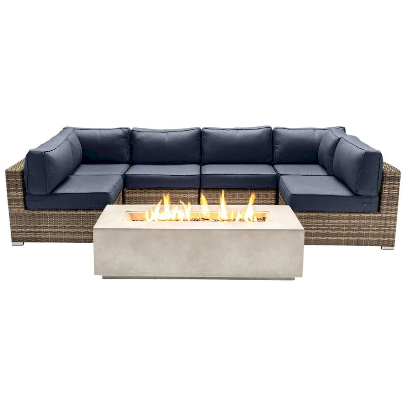 Ensemble de 4 places LSI avec foyer et coussins Sunbrella