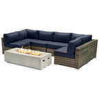 Ensemble de 4 places LSI avec foyer et coussins Sunbrella