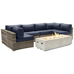 Ensemble de 4 places LSI avec foyer et coussins Sunbrella