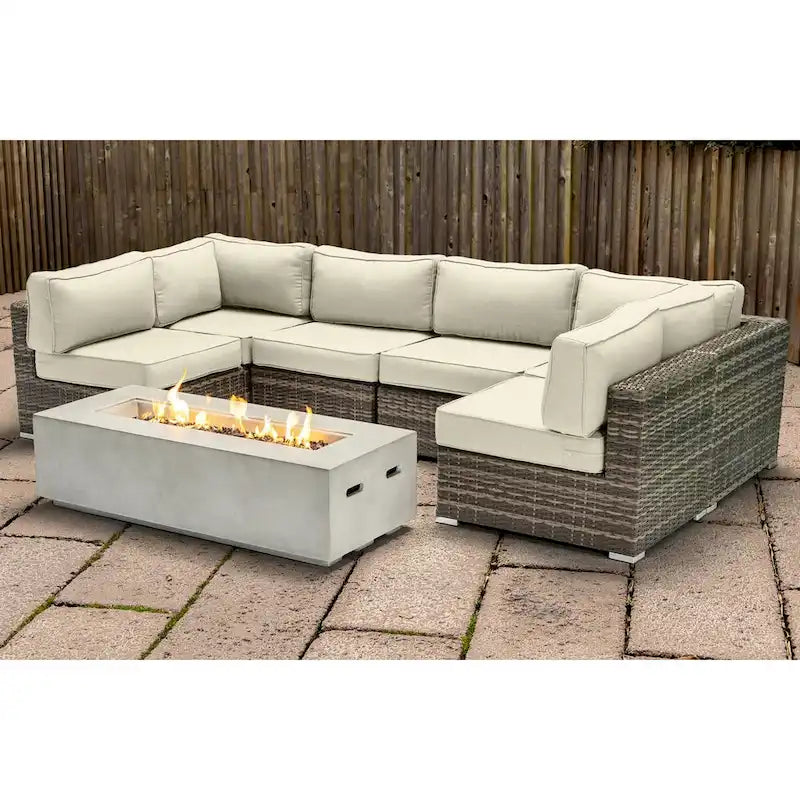Ensemble de 4 places LSI avec foyer et coussins Sunbrella