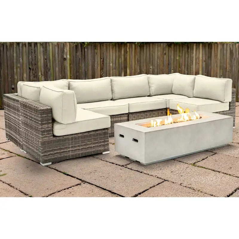 Ensemble de 4 places LSI avec foyer et coussins Sunbrella
