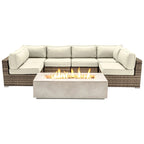Ensemble de 4 places LSI avec foyer et coussins Sunbrella