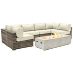 Ensemble de 4 places LSI avec foyer et coussins Sunbrella