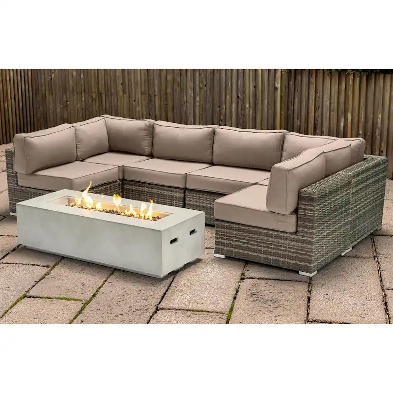 Ensemble de 4 places LSI avec foyer et coussins Sunbrella