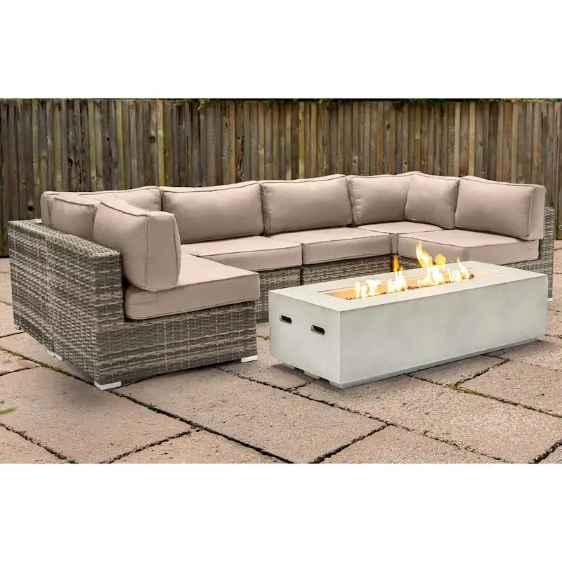 Ensemble de 4 places LSI avec foyer et coussins Sunbrella