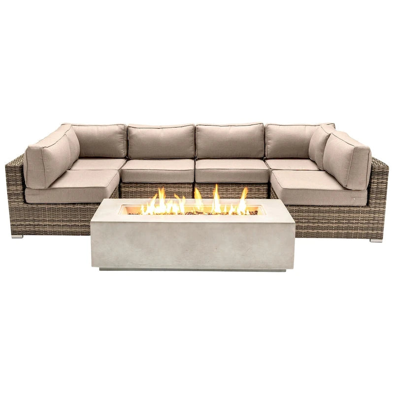 Ensemble de 4 places LSI avec foyer et coussins Sunbrella