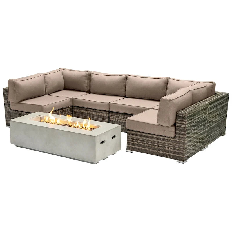 Ensemble de 4 places LSI avec foyer et coussins Sunbrella