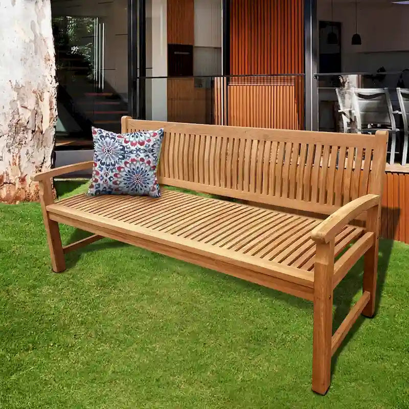 Banc de patio extérieur en bois de teck Seven Seas Teak El Mar, 1,8 m