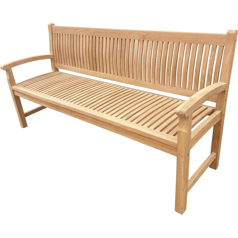 Banc de patio extérieur en bois de teck Seven Seas Teak El Mar, 1,8 m