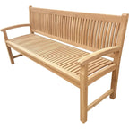 Banc de patio extérieur en bois de teck Seven Seas Teak El Mar, 1,8 m