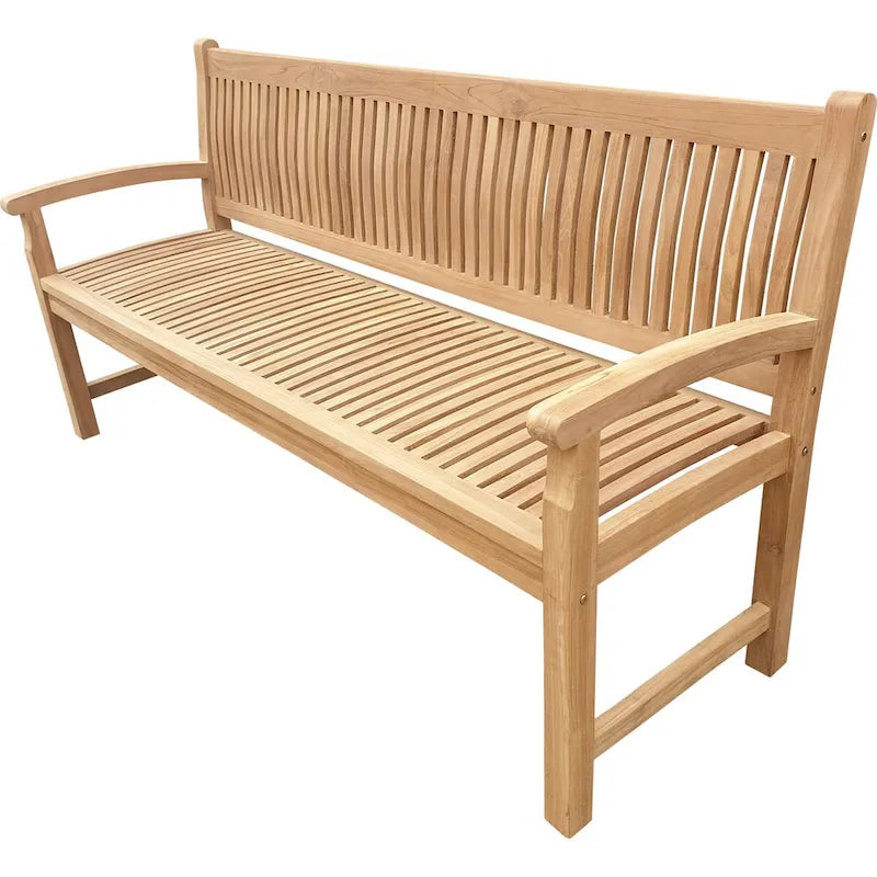 Banc de patio extérieur en bois de teck Seven Seas Teak El Mar, 1,8 m
