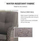 Canapé-balancelle de patio et fauteuil pivotant avec repose-pieds - Marron