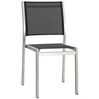 Ensemble de salle à manger d'extérieur 7 pièces en aluminium Shore