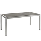 Ensemble de salle à manger d'extérieur 7 pièces en aluminium Shore