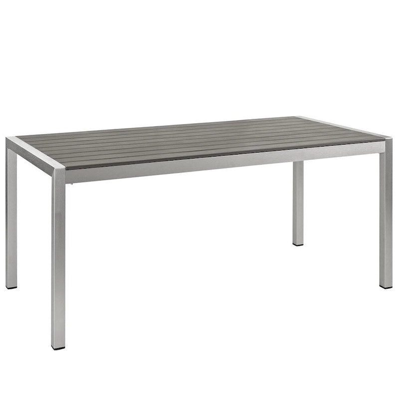 Ensemble de salle à manger d'extérieur 7 pièces en aluminium Shore