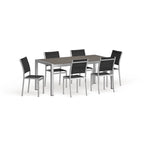 Ensemble de salle à manger d'extérieur 7 pièces en aluminium Shore