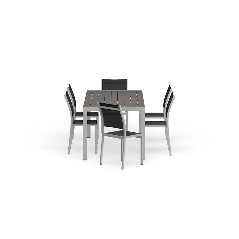 Ensemble de salle à manger d'extérieur 7 pièces en aluminium Shore