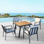 HIGOLD Nofi Ensemble repas de 5 pièces en aluminium pour patio, anthracite mat
