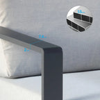 HIGOLD Nofi Ensemble repas de 5 pièces en aluminium pour patio, anthracite mat
