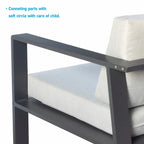 HIGOLD Nofi Ensemble repas de 5 pièces en aluminium pour patio, anthracite mat