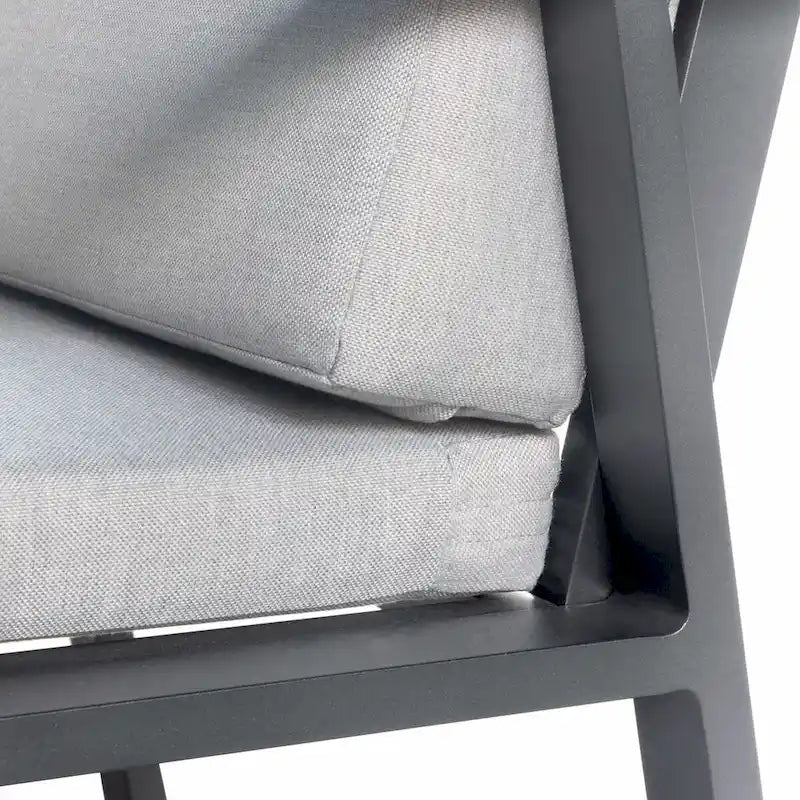 HIGOLD Nofi Ensemble repas de 5 pièces en aluminium pour patio, anthracite mat