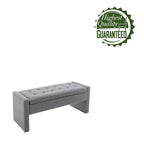 Banc de rangement Home Etta en tissu bouclette