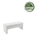 Banc de rangement Home Etta en tissu bouclette