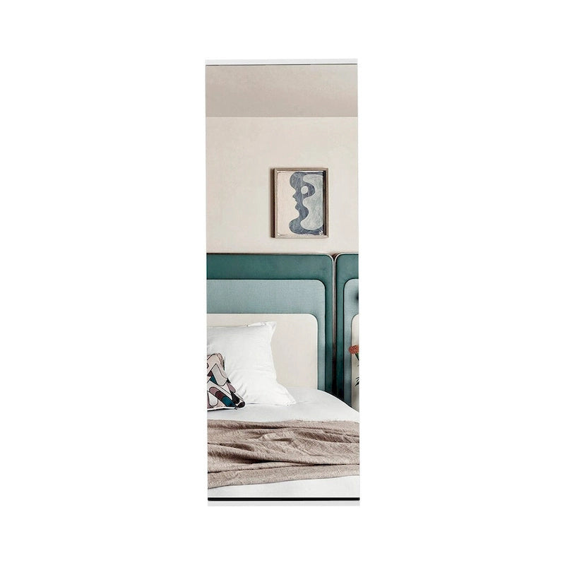 Meuble à chaussures mural avec miroir Chimg, porte simple, finition blanche, haute qualité et durable