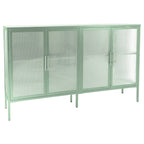 Meuble en métal avec porte en verre trempé et étagère réglable