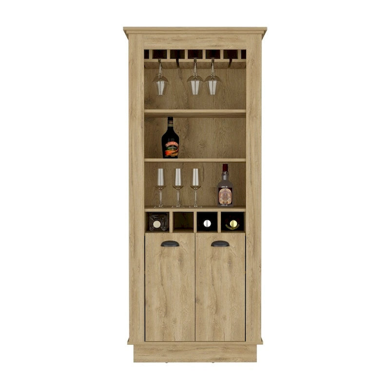 Meuble Bar, Quatre porte-bouteilles intégrés pour Salon