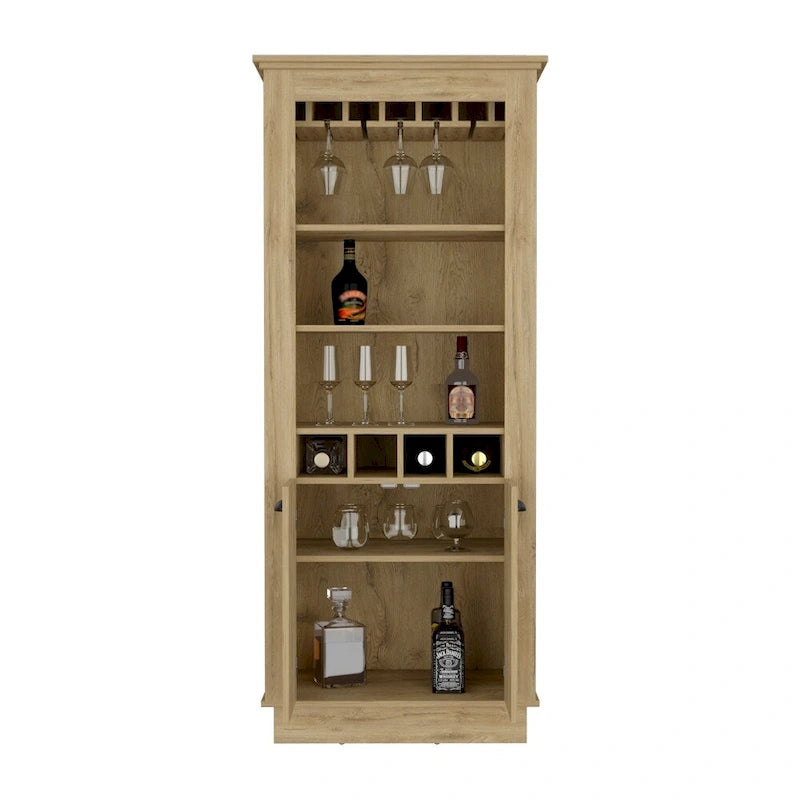 Meuble Bar, Quatre porte-bouteilles intégrés pour Salon