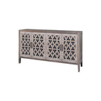 Meuble de rangement, Buffet, Cabinet antique à quatre portes ajourées