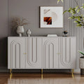 Bahut de buffet en bois laqué moderne à 4 portes