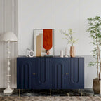Bahut de buffet en bois laqué moderne à 4 portes