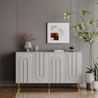 Bahut de buffet en bois laqué moderne à 4 portes