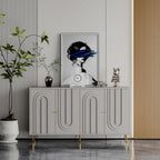 Bahut de buffet en bois laqué moderne à 4 portes