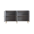 Bahut de buffet en bois laqué moderne à 4 portes