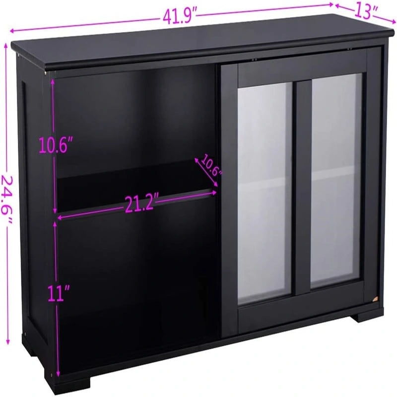 Meuble de rangement de buffet empilable – 41,9P x 13L x 24,5H