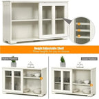 Meuble de rangement de buffet empilable – 41,9P x 13L x 24,5H