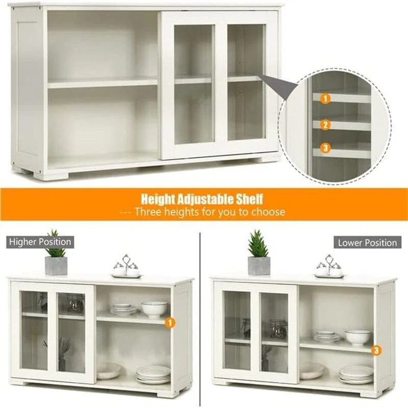 Meuble de rangement de buffet empilable – 41,9P x 13L x 24,5H