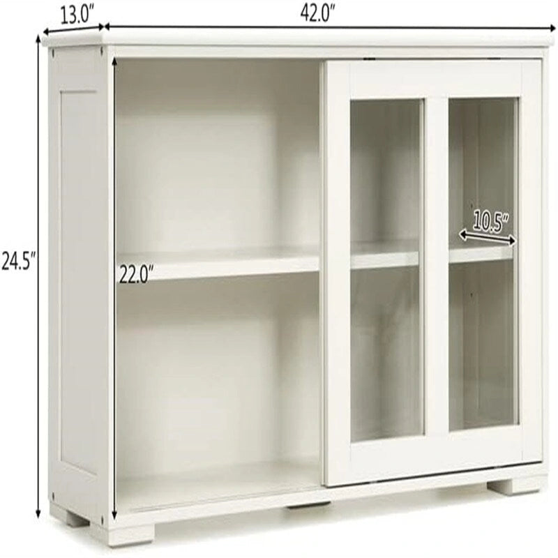 Meuble de rangement de buffet empilable – 41,9P x 13L x 24,5H