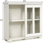Meuble de rangement de buffet empilable – 41,9P x 13L x 24,5H