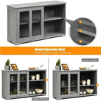 Meuble de rangement de buffet empilable – 41,9P x 13L x 24,5H