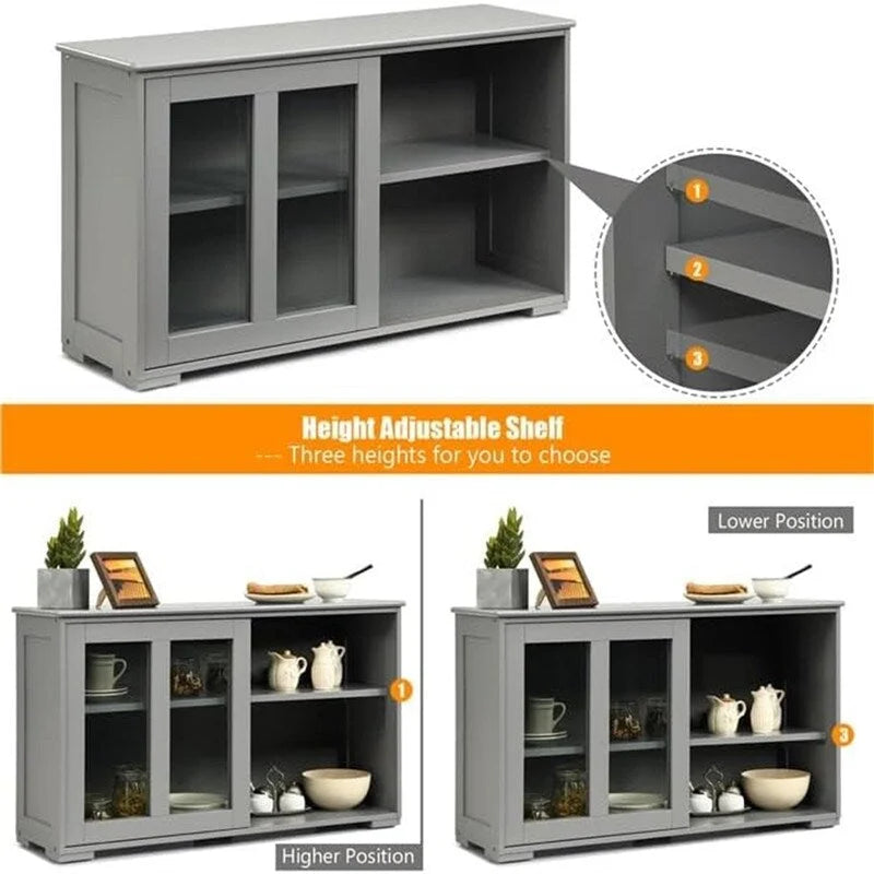 Meuble de rangement de buffet empilable – 41,9P x 13L x 24,5H