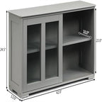 Meuble de rangement de buffet empilable – 41,9P x 13L x 24,5H
