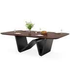 Table à manger rectangulaire en pierre frittée de 199,9 cm pour 6 à 8 personnes - N/A