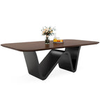 Table à manger rectangulaire en pierre frittée de 199,9 cm pour 6 à 8 personnes - N/A