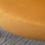 Chaise de salle à manger Roundhill Furniture Amoa contemporaine en velours rembourré, jaune, ensemble de 2