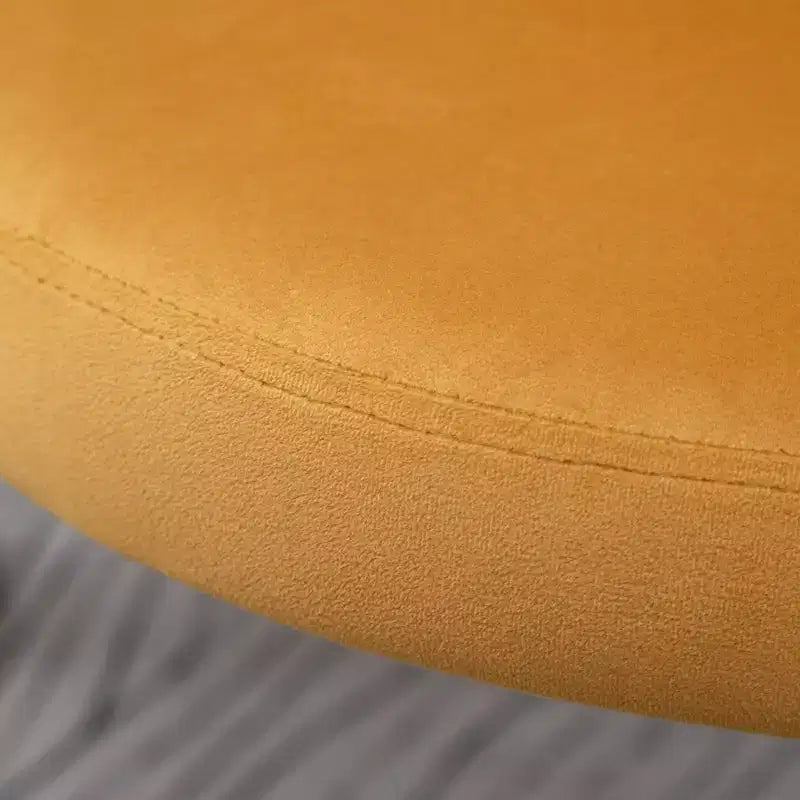 Chaise de salle à manger Roundhill Furniture Amoa contemporaine en velours rembourré, jaune, ensemble de 2