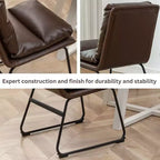 Chaises de salle à manger capitonnées contemporaines Milos de Roundhill Furniture, lot de 2